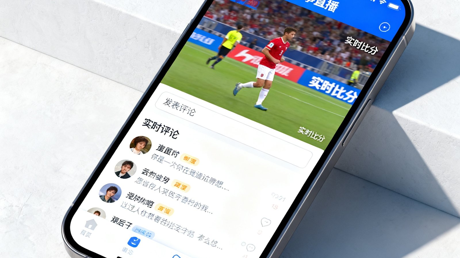 开云APP手机客户端在赛事直播中的界面展示，显示清晰的视频画面与实时评论区互动